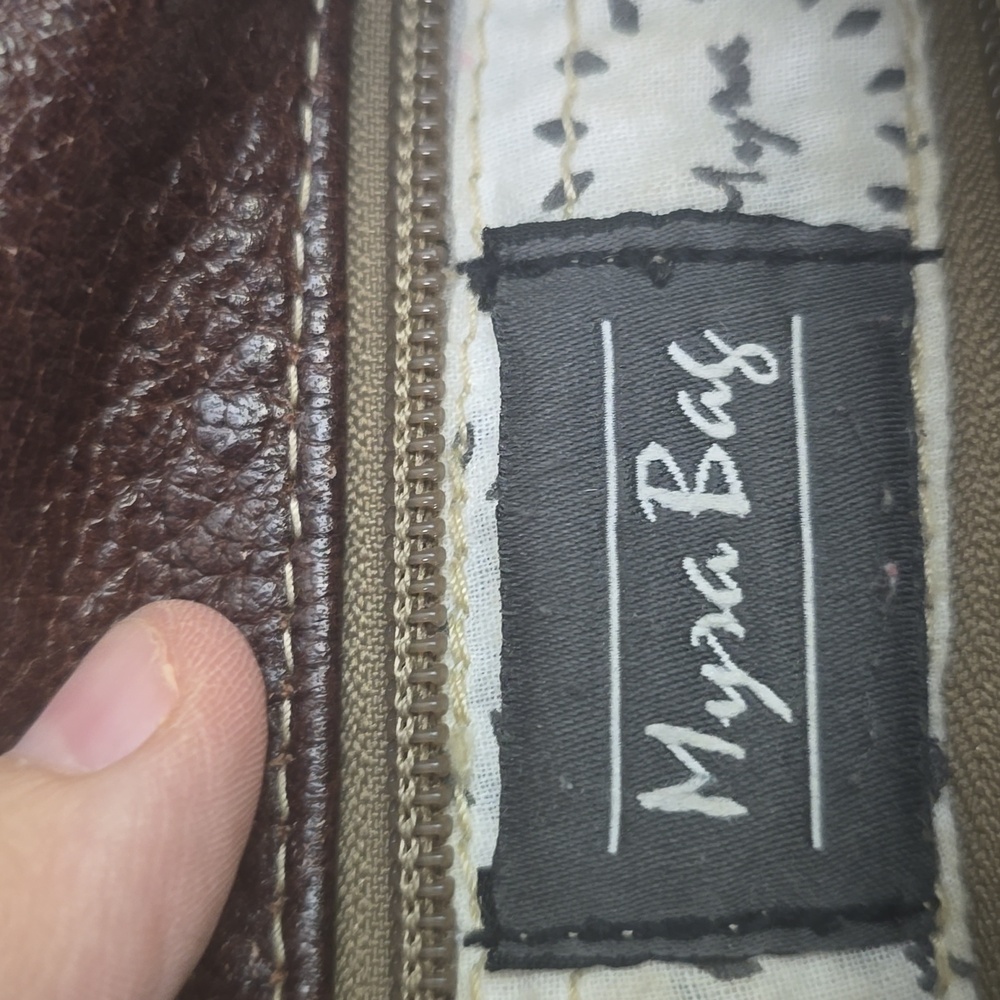 Myra Brown Leather With Calf Hair Trim & Fringe Women Bag, Crossbody - Picture 5 of 6